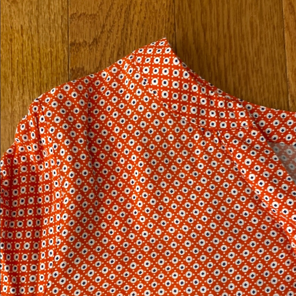 Anne Carson Orange Patterned Blouse - Picture 3 of 7